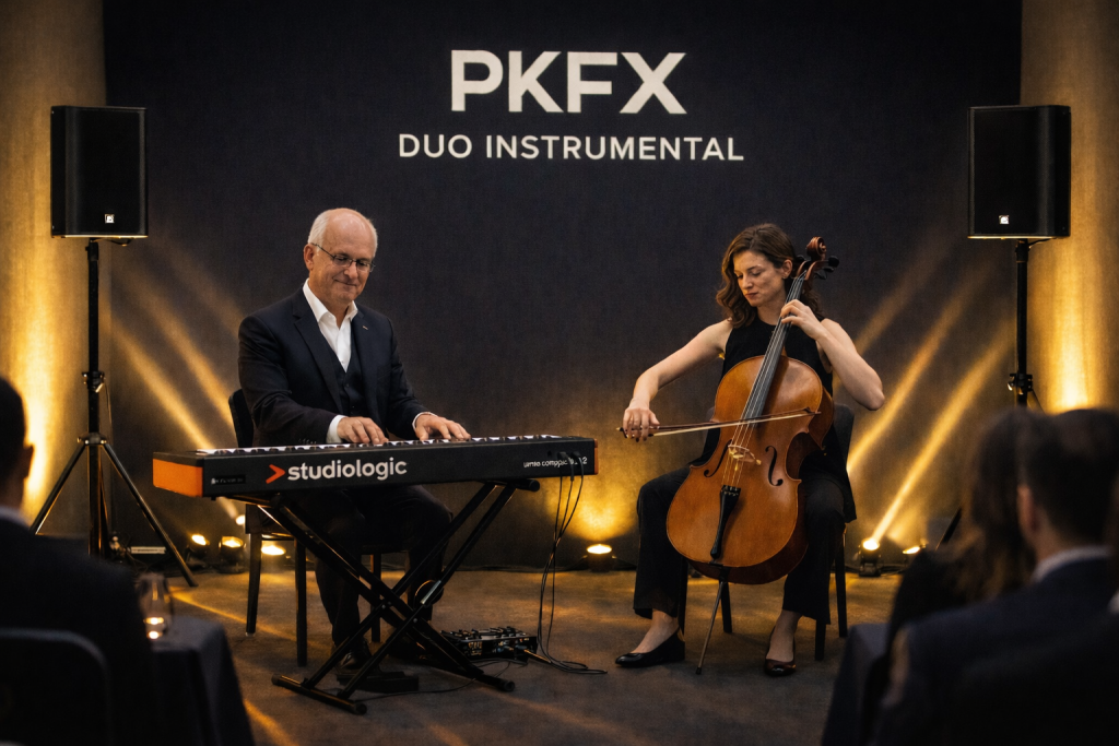 Corporate Live Music PKFX Duo Instrumental Piano and Cello