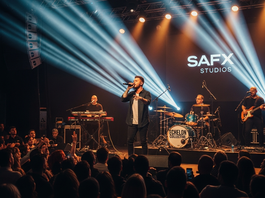 PKFX corporate live music with high quality sound and light production in the UK